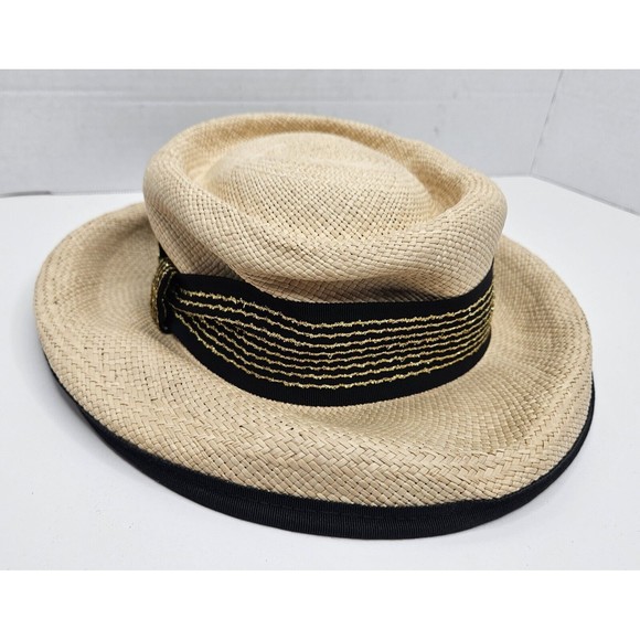 Vintage Georgi Straw Hat Church Party Derby - Picture 3 of 9